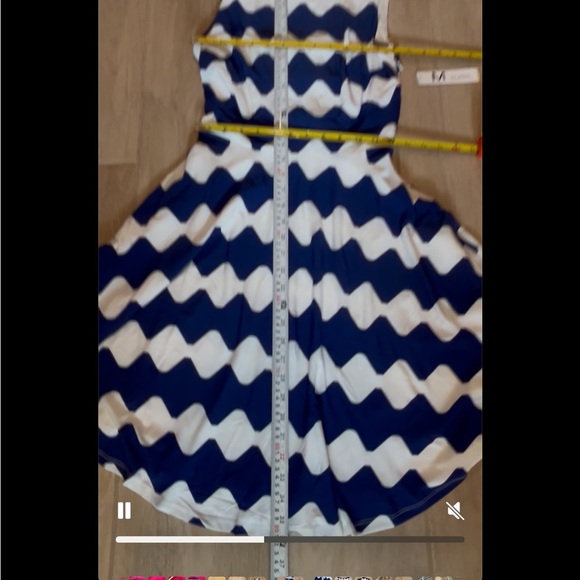 MIA Modcloth Blue and White Striped Dress NWT SZ 2 - Picture 5 of 10